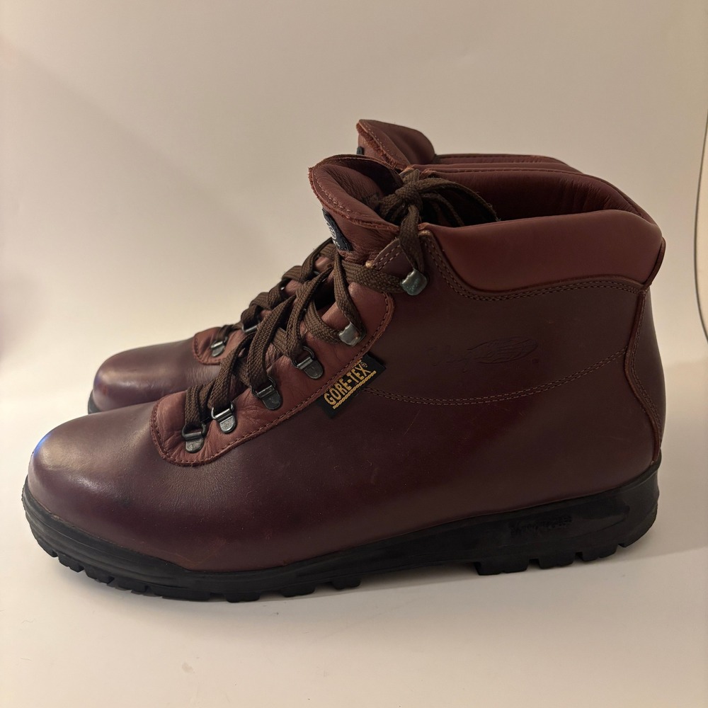 VTG Vasque Gore-Tex Hiking Boots Mens 14 M Brown Leather Made in Italy 7935 90s